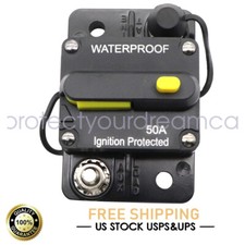 Car Circuit Breaker Fuse Reset 50 Amp 12V DC Car Boat Auto Waterproof US picture