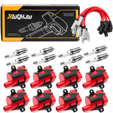 UF262 Tune Up kit Ignition Coil & Spark Plug & Wire For Chevy GMC 4.8L 5.3L 6.0L picture