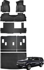For Chevy Suburban/GMC Yukon XL 24-21 8 Seats Floor Mats Cargo Backrest Mat picture