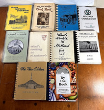 New England Cookbooks Lot 10 Comb Spiral Bound Church Regional Community Recipe picture