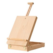 Uimoso Portable Beech Wood Tabletop Easel with Storage for Painting andSketching picture