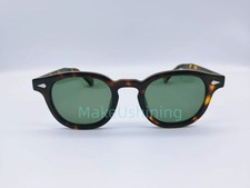 Moscot Lemtosh Sun 46mm Tortoise Sunglasses Green Lens Brand New picture