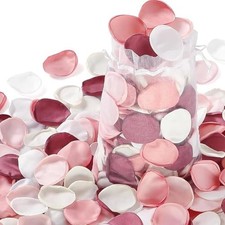 200Pcs Large Silk Rose Petals Artificial Scatter Flower Petal Bean Paste Mixed picture