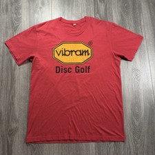 Vibram Disc Golf T-Shirt Red G (likely Large based on tag and measurements) picture