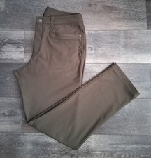 Lululemon ABC Classic-Fit 5-Pocket Warpstreme Pants Dark Olive Mens Size 31x30 picture