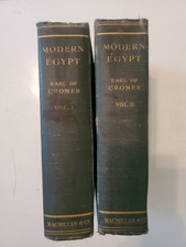 1908 2Vols Modern Egypt Earl of Cromer Evelyn Baring First Edition Publisher'... picture
