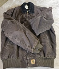Vintage Y2K Carhartt J14 DKB Santa Fe Jacket Large Quilted Flannel Lined  picture
