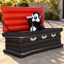 6ft Halloween Outdoor Giant Vampire Coffin Led Blow-up Yard Garden Lawn Party picture