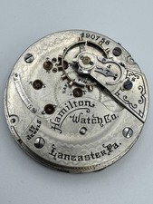 Vintage Hamilton 924 18s 17J Pocket Watch Movement For Parts Or Repair picture