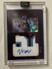 2022 Panini One - Premium Rookie Patch Autographs Malik Willis #140 Red 2023... picture