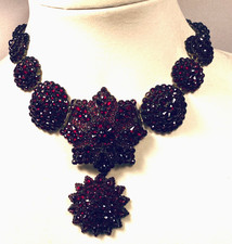 Magnificent Victorian Bohemian Garnet Antique Necklace picture
