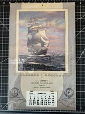 Vintage 1941 C.L. Cornely Advertising Calendar - Ship – Groceries, Flour & Feed picture