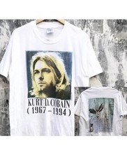 Vintage Memorial Kurt Cobain 1967-1994 Shirt Double Sides Unisex Size S to 5XL picture