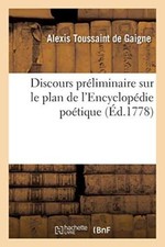 Discours preliminaire sur le plan de l'Encyclopedie poetique                    picture