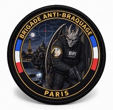 Brigade Anti-Heist Patch BRI Paris Police Patch Round Collection picture