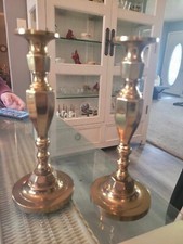 Fenton   brass candle sticks excellent condition  very  old weight is 5.5lbs picture