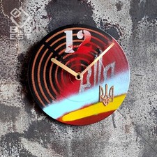 Wall clock Trident | Ukrainian Trizyb | Vinyl Clock | Quartz movement picture
