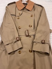 Vintage Burberrys Mens 40R Trench Coat Beige Belted Removable Liner Check picture