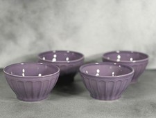 Set 4 Anthropologie Biscuit Brand Lavender / Plum Cereal Bowls picture
