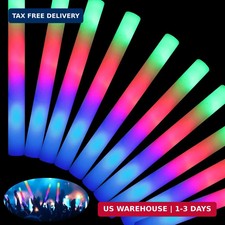 HONLYNE 46 PCS Foam Glow Sticks with 3 Modes Colorful Flashing, Foam Light Up St picture