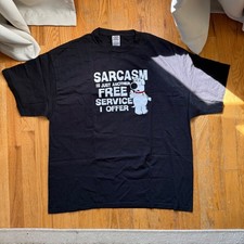 Vintage 2006 Family Guy Brian Griffin Sarcasm T Shirt 2XL Black Y2K Cartoon Tee picture