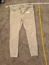 Zara Man Men's 32 Beige Khaki Slim Five Pocket Pants Chinos picture