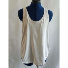 lululemon White Ivory Racerback Tank Top Loose Fit Athletic Yoga Running picture