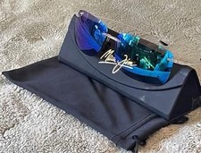 Men’s Maui Jim Ho’okipa B407-11 Transparent Gray Frames ~ Blue Hawaii Mirror. picture