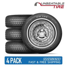 Set of 4 Travelstar UN106 175/75R14 86T 14mm White Wall A/S Passenger Car Tire picture