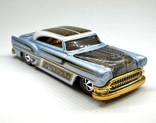 Hot Wheels ❄️ Custom Made Redline Hot Rods Custom '53 Chevy 1:64 Blue & Gold picture