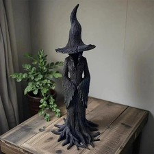 2026 Cracker Barrel Tree Witch Statue Halloween Decor Gift New in Box ~ 20cm picture