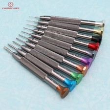 KWONG YUEN Flat Slotted Screwdriver Set Watch Repair Screwdriver Watchmaker Tool picture