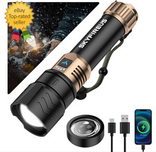 LED Flashlights High Lumens with Ignition Lens,3000Lm Super Bright Rechargeable picture