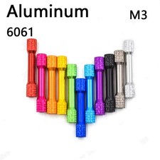 Colorful Aluminum 6061 Double Headed Mesh Knurled Standoff Pillar M3 picture