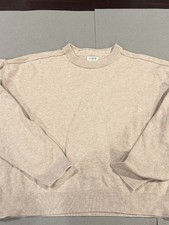 J.Crew Beige Cropped Boxy Sweater Exposed Seams Women's Size S picture