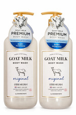 (2-Pk) SHOWER MATE Moisturize Soothe  NATURAL GOAT MILK BODY WASH ~ BABY POWDER picture