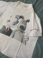 Vintage 1989 Wallace & Gromit T Shirt Beige picture