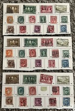 EARLY CANADA STAMPS VARIETIES x3 ON APPROVAL SHEETS QUEEN, KING, AIRMAIL picture