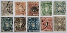TUSCANY RARE FINE 1860 Extended SET to 80c with Shades. €7,000+ Wavy Line Wmk picture