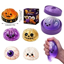 Halloween Glitter Dumpling Squishy Toy Mystery BHalind Box Bun Stress Relief Toy picture