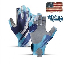 UPF50+ Fishing Gloves UV Sun Protection Gloves Fingerless Gloves for Men Women picture