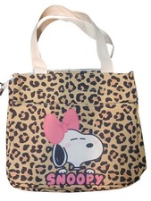 LAST ONE Peanuts -ECO Friendly, Snoopy's Girlfriend, Leopard Print Lined Handbag picture