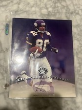 Chris Carter Signed 1997 Leaf 8x10 Minnesota Vikings Photo picture