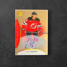 2025-26 SP Authentic Hockey LUKE HUGHES Limited Auto #6 New Jersey Devils picture