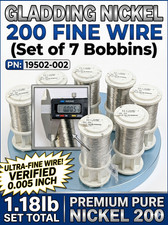 Gladding Nickel 200 Wire Fine Bobbin Spool 19502-002 1.18lb Each Set of 7 picture