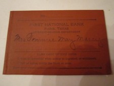 1929 - 1931 FIRST NATIONAL BANK BOOK REGISTRY - TUB RSS picture