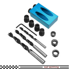 DIY Pocket Hole Jig Kit 850 Easy Drill System Woodworking Screw Drill Heavy Duty picture