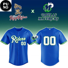 Frisco RoughRiders x Dallas Mavericks Printed Baseball Jersey Gift Remake S-5XL picture