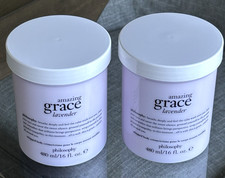 (2) Philosophy Amazing Grace Lavender Whipped Body Creme 16 oz - Set of 2 picture