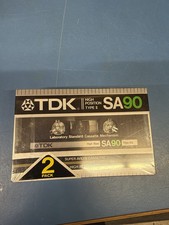 TDK SA 90 High Position Type II  Cassette Tapes NEW 2 Pack picture